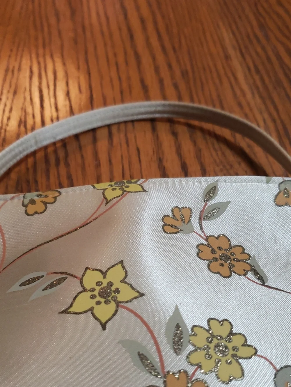 Vintage 2003 Avon Gold Satin Floral Mini Bag • Y2K Evening Purse